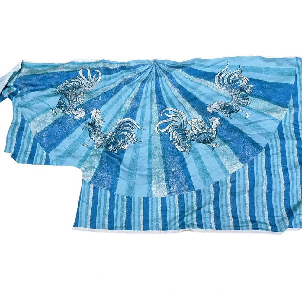 Vintage Rooster Print Circle Skirt Fabric 